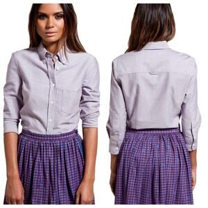 Boy. by Band of Outsiders Cropped Sleeve Button Down Shirt Sz 1